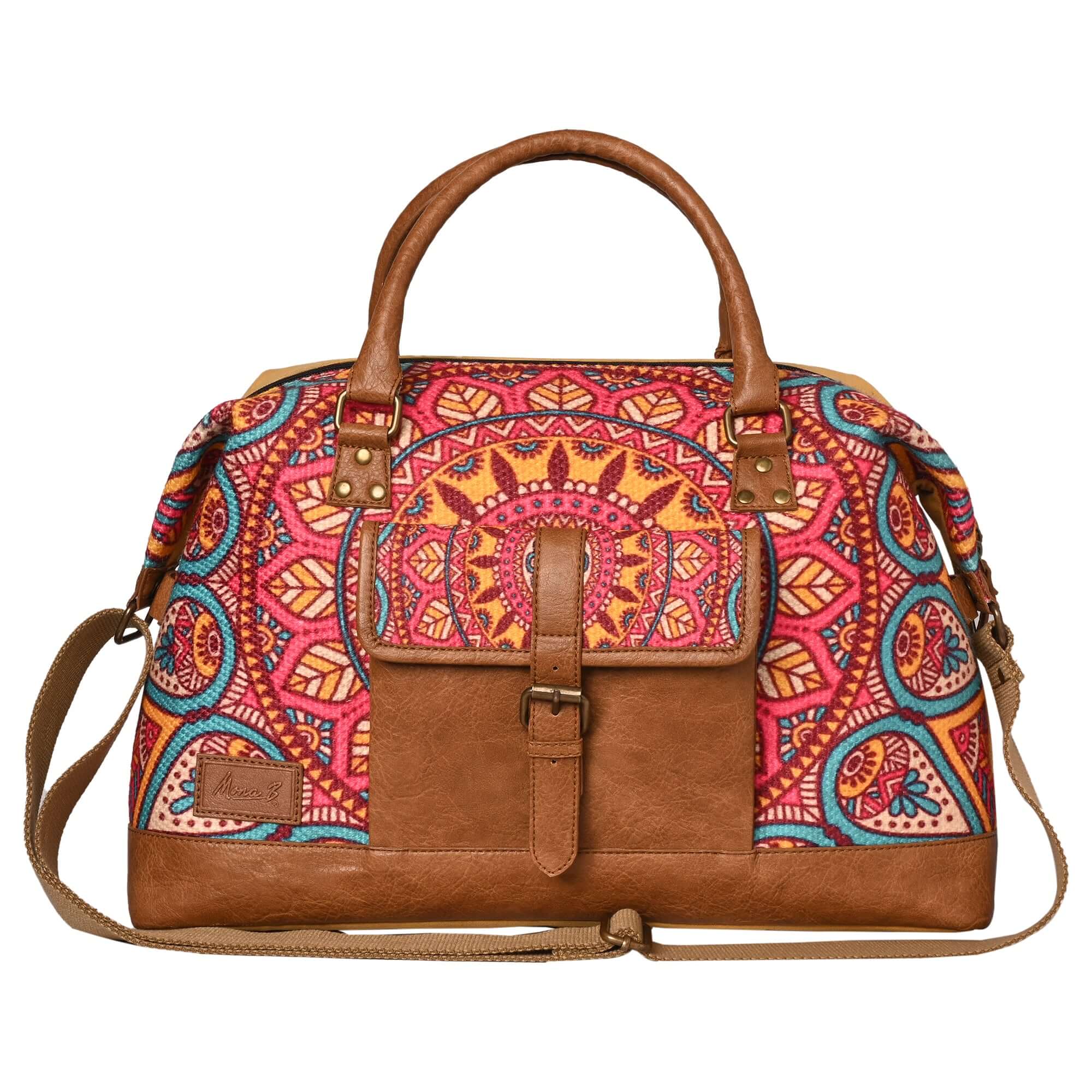 Mona B - 100% Cotton Mandala Duffel Travel Bag