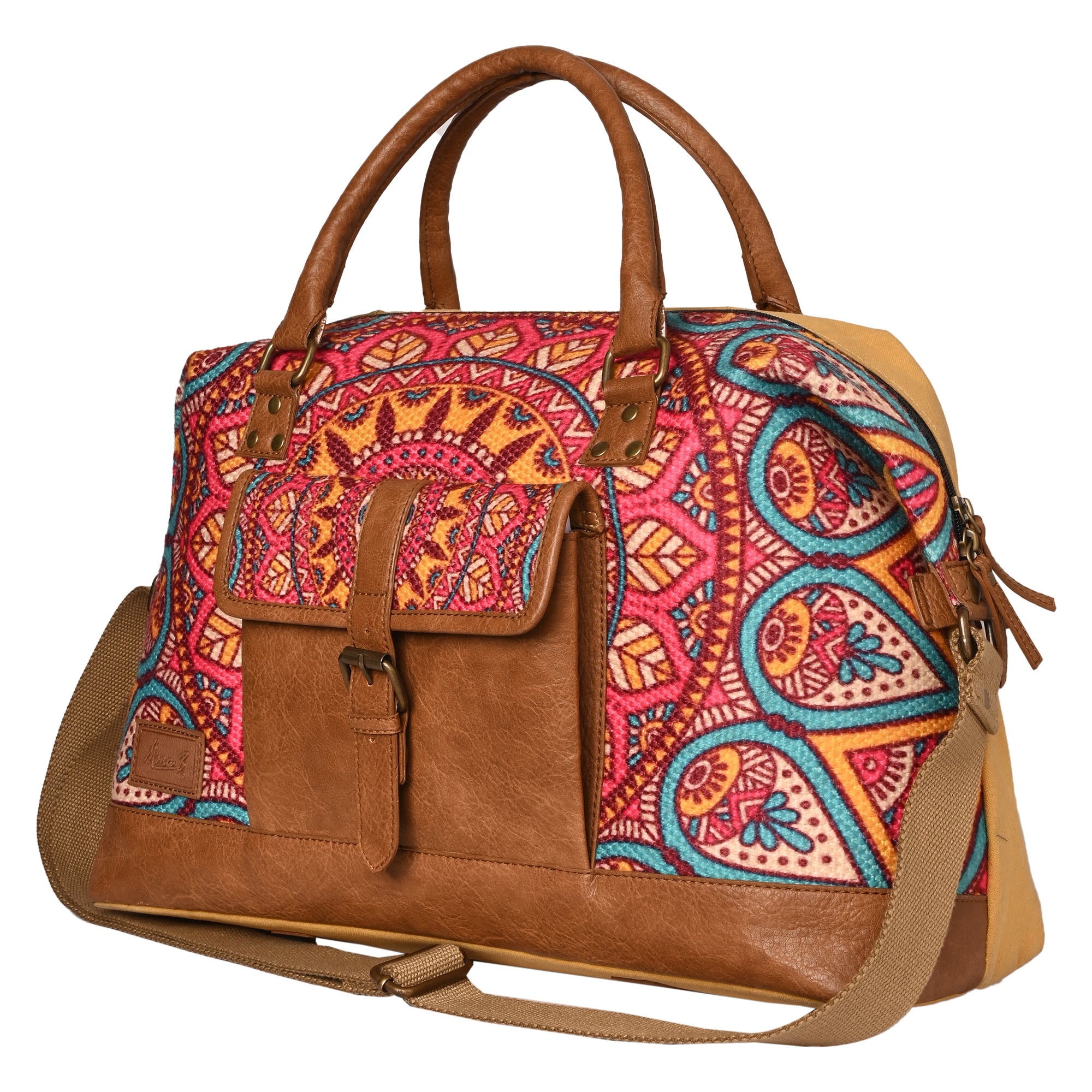 Mona B 100% Cotton Mandala Duffel Travel Bag