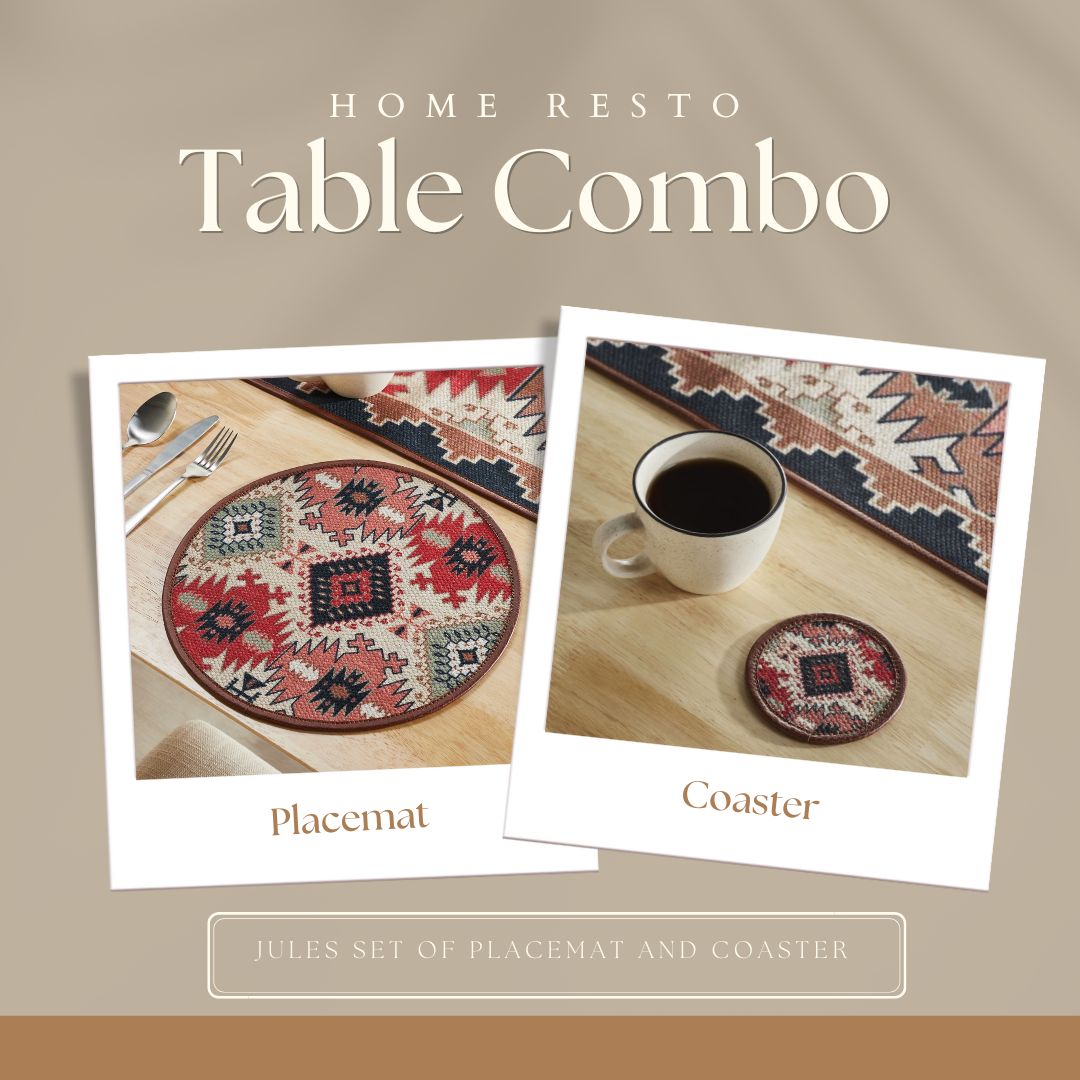 Mona B Jules Set Dining Duo Stylish Placemats & Coasters for the Perfect Eco-Conscious Table