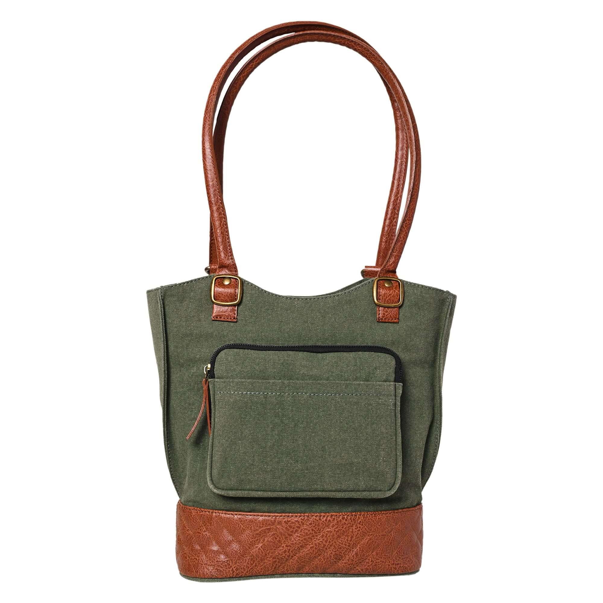 Mona B - Two in One Convertible Tote: Forest - (M-2509)