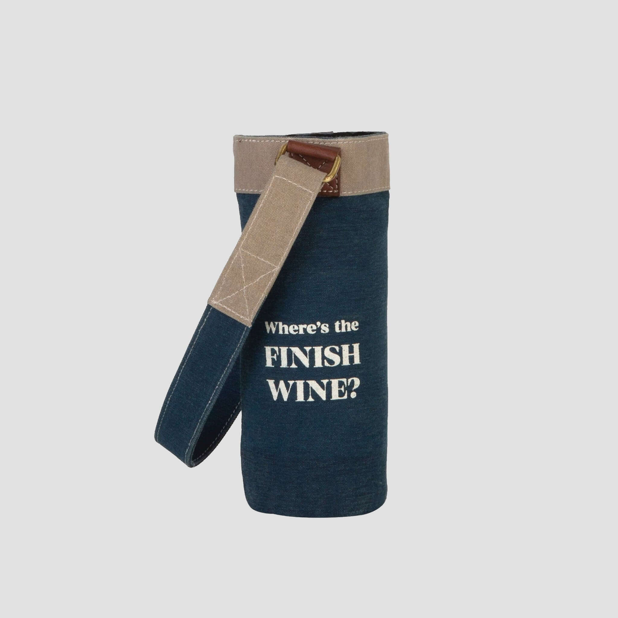 Mona B - 100% Canvas Wine Bags Perfect to give as a Gift or for Yourself as You New go-to Wine Bag (Finish Wine)