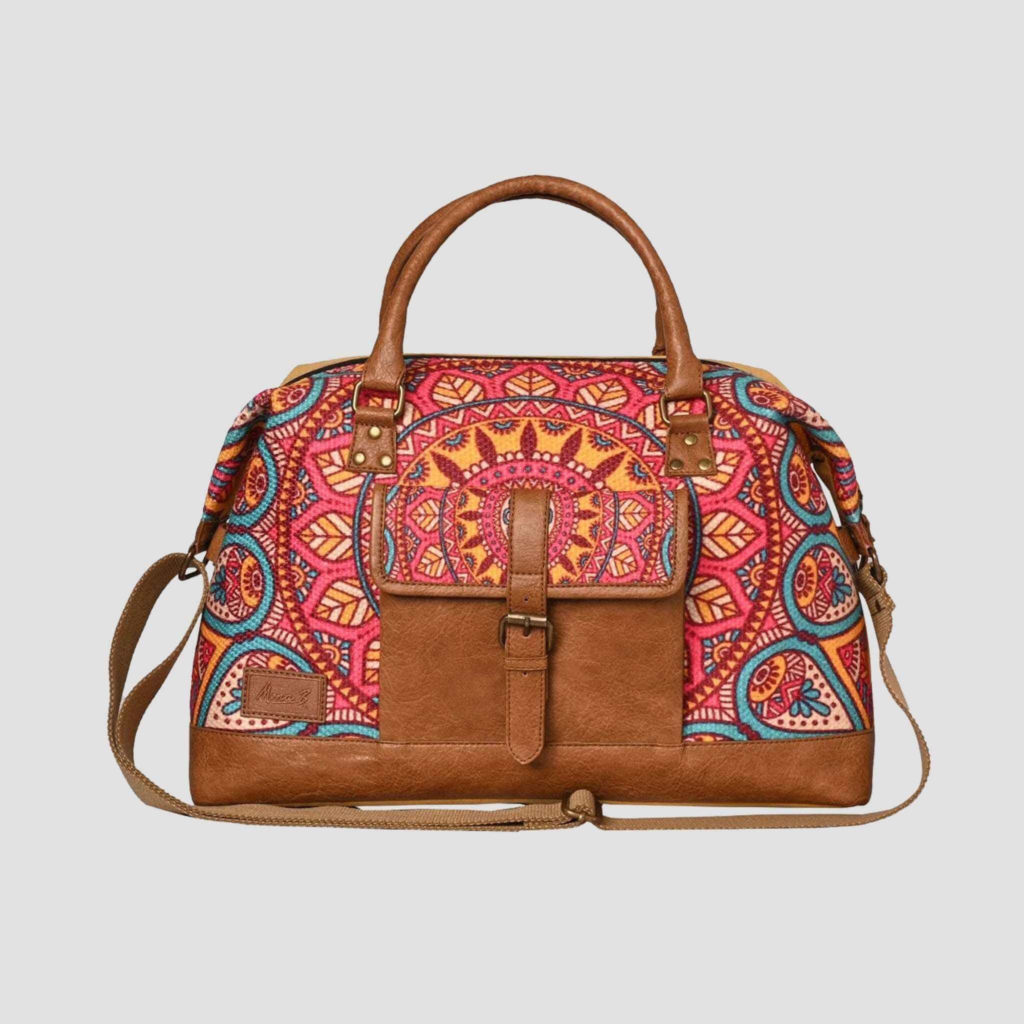 Mona B - 100% Cotton Mandala Duffel Travel Bag