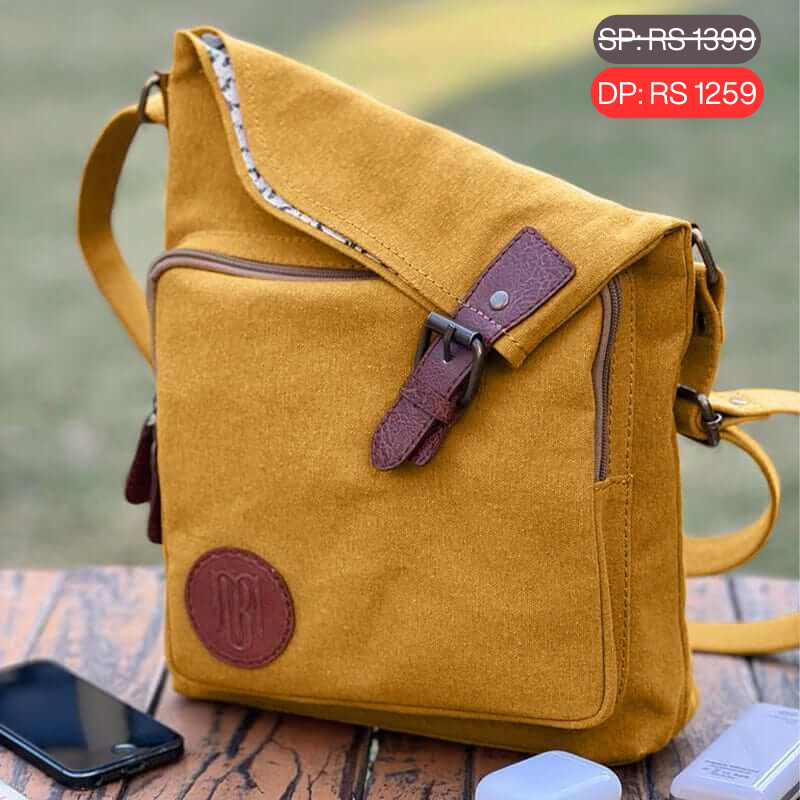 City Slicker Crossbody Sling bag For Men & Women - Mustard