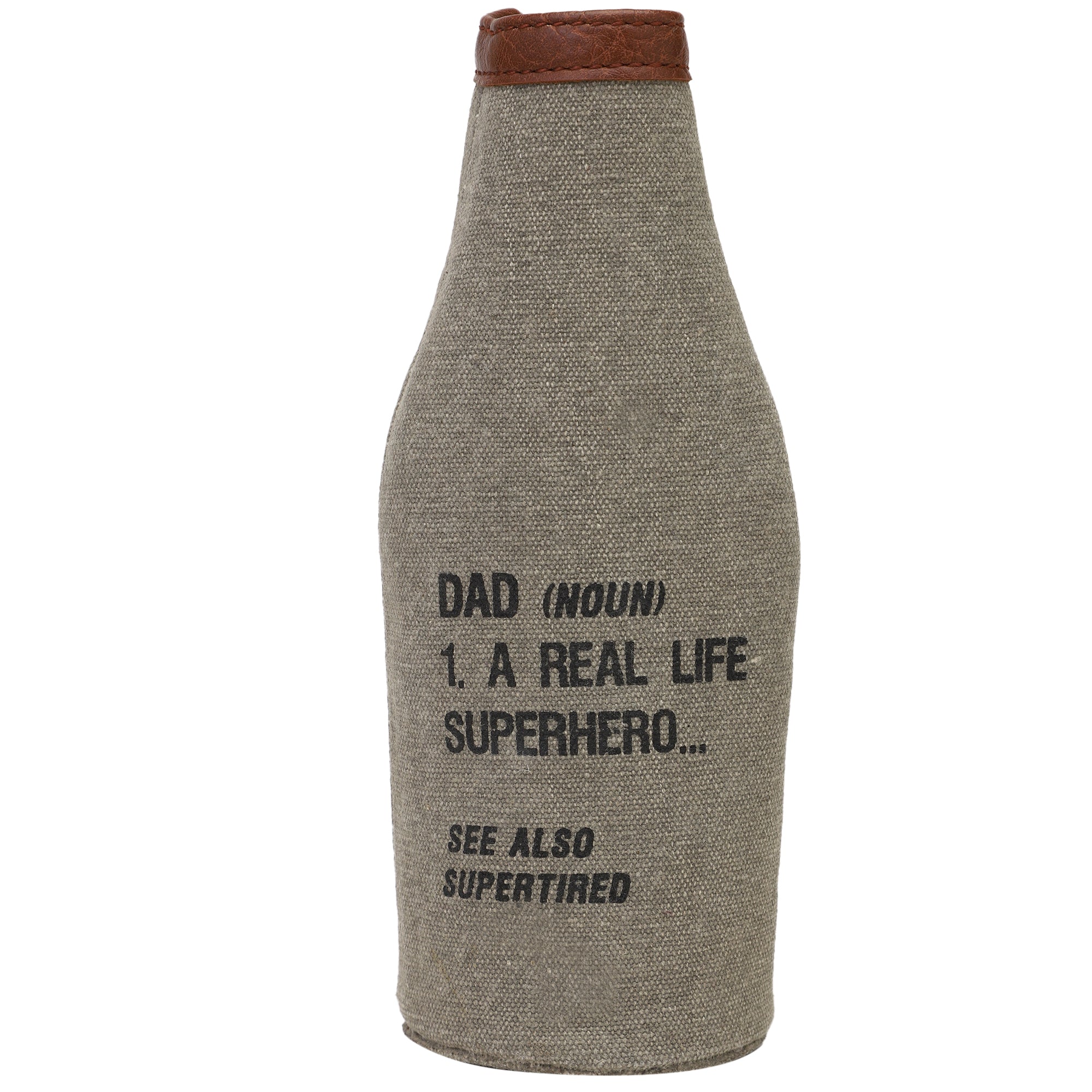 Mona B Pint Beer Bottle Covers with Stylish Printing for Men and Women (SUPER DAD)