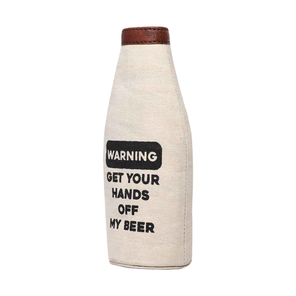 Mona B - Pint Beer Bottle Covers with Stylish Printing for Men and Women (Warning)