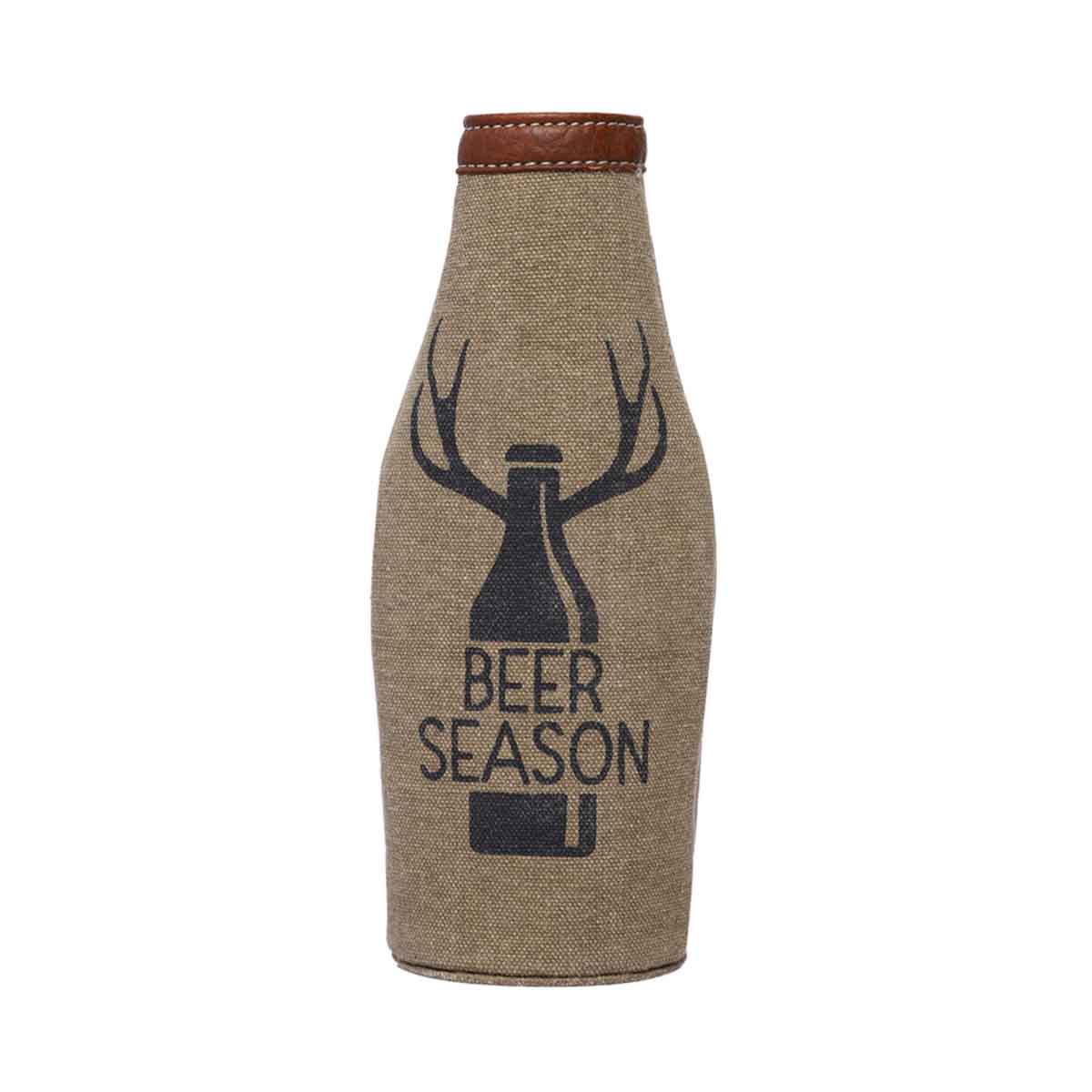 Mona B Men and Women Leather Stylish Printing Beer Bottle Covers (Multicolour)