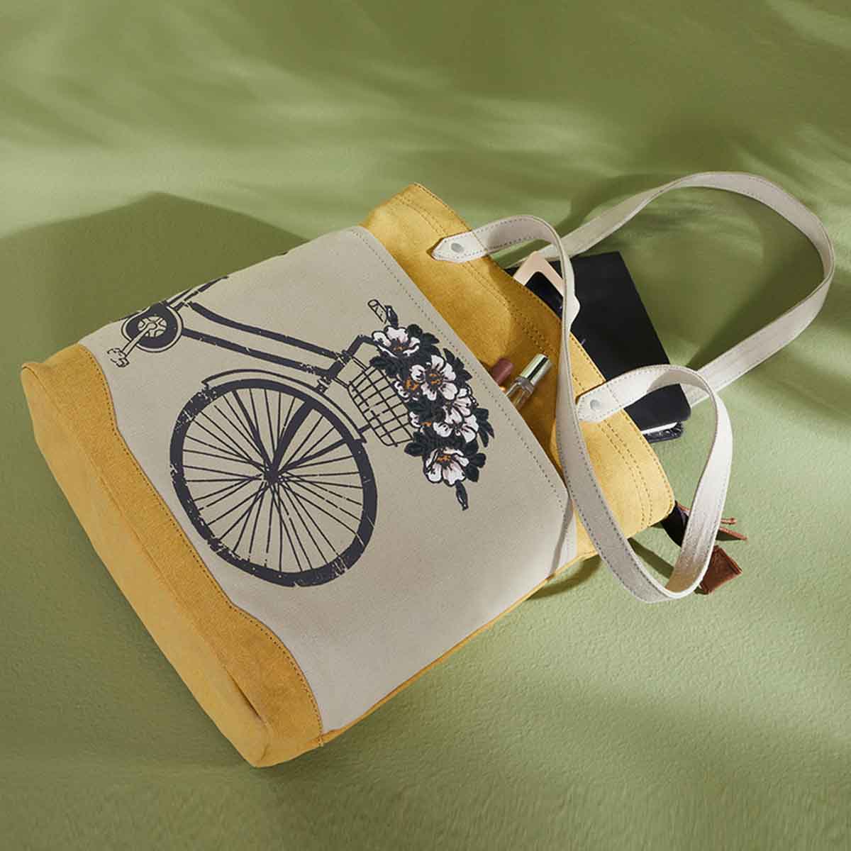 Mona B Large Canvas Handbag for Women | Zipper Tote Bag for Grocery, Shopping, Travel | Stylish Vintage Shoulder Bags for Women (Multi-Coloured 1)