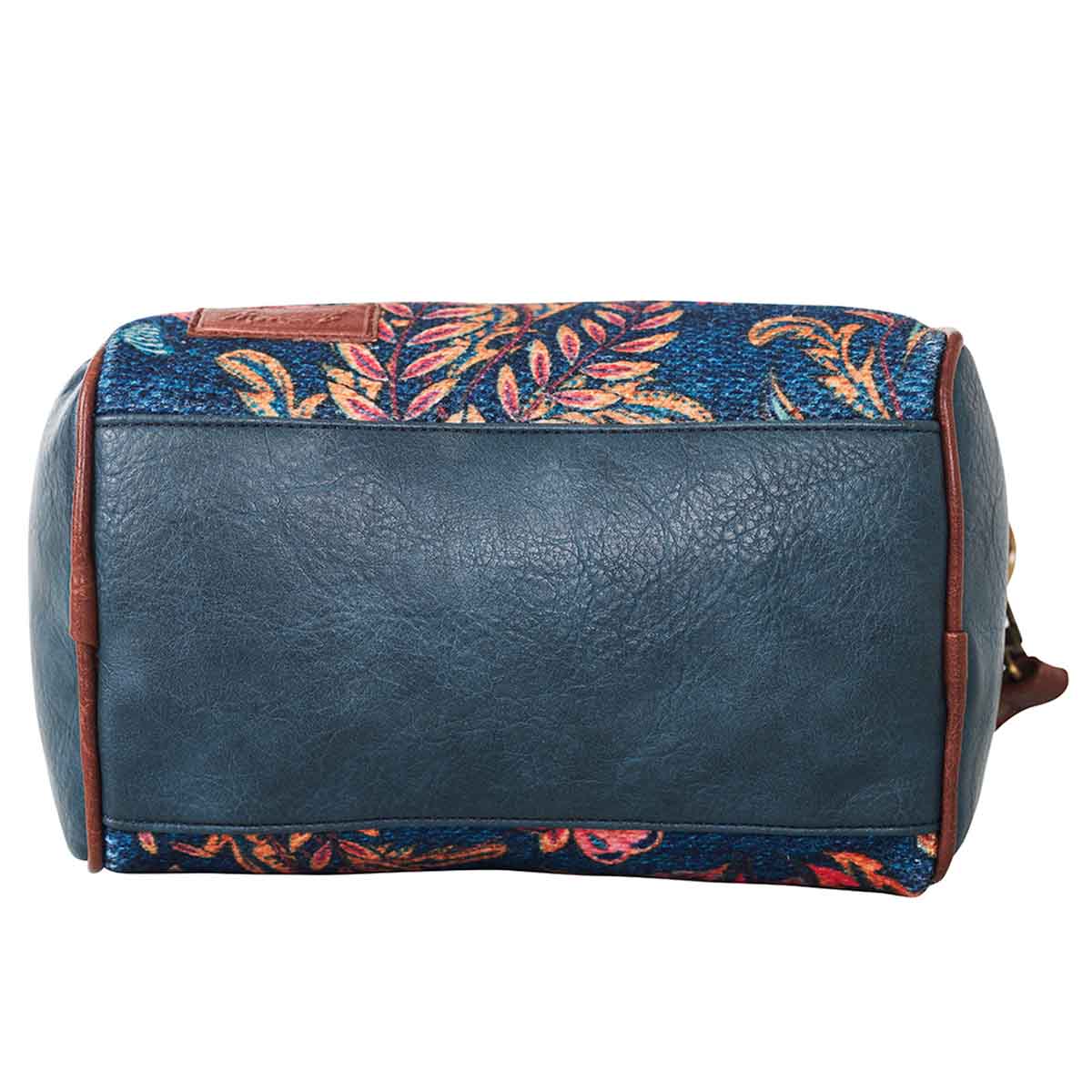 Mona B Canvas Small Vintage Handbag, Shoulder Bag, Crossbody Bag For Shopping, Travel With Stylish Design For Women (Blue, Kilim) - M-7004