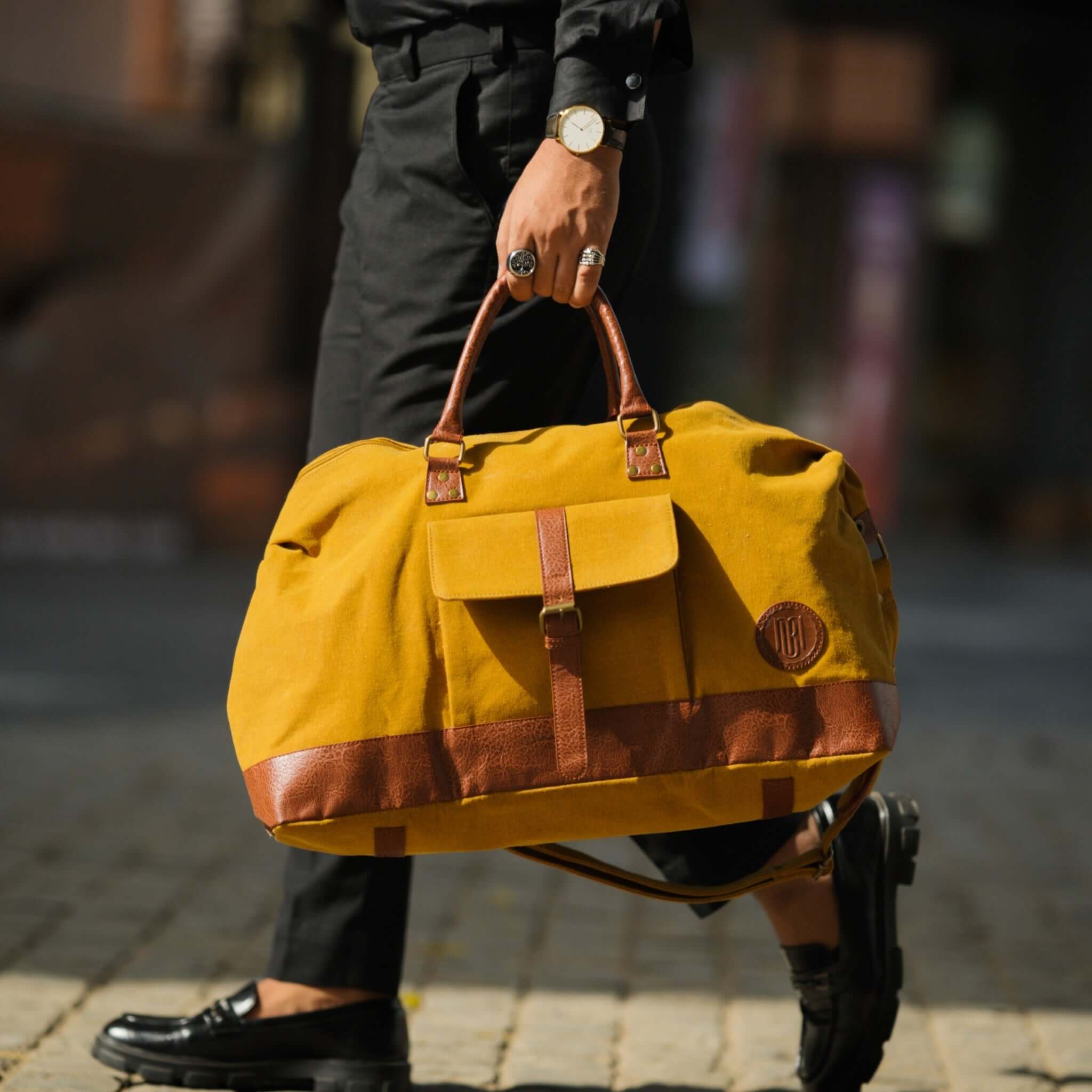 Mona B - Canvas Travel/Gym/Sports Duffel Bag: City Slicker