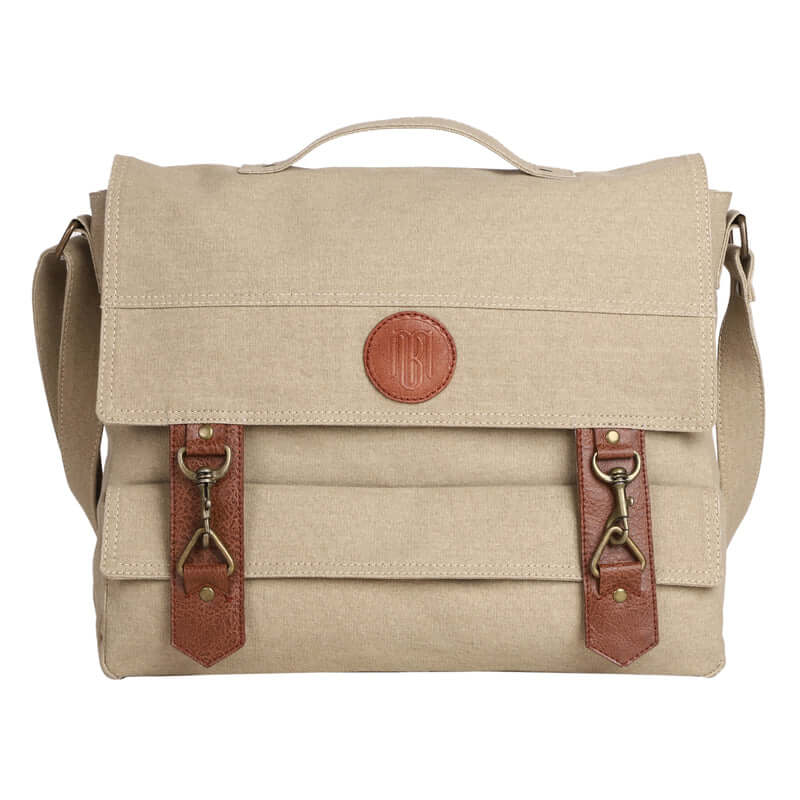 Mona B - Unisex Canvas Messenger Crossbody Laptop/Tablet/MacBook Bag: Flint