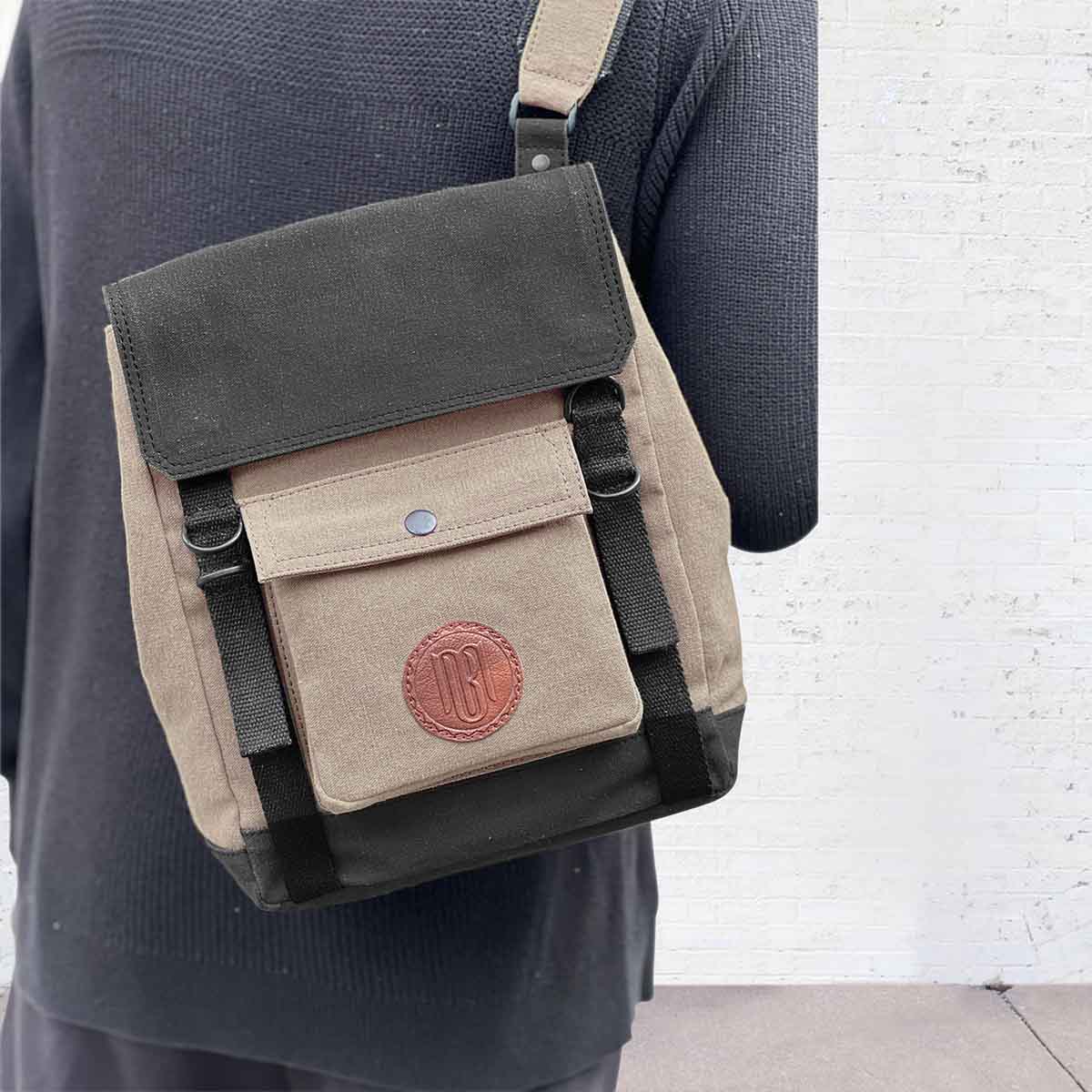 Mona B - Unisex Canvas Messenger Crossbody Bag: Dylan