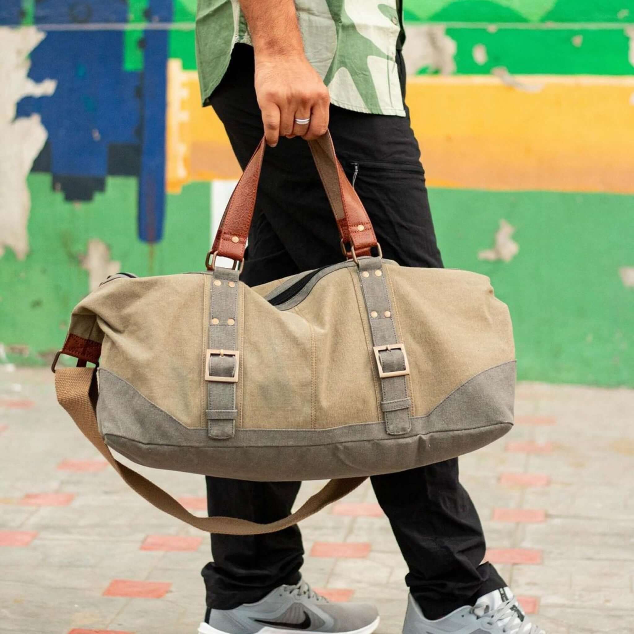 Canvas gym bag mens hotsell