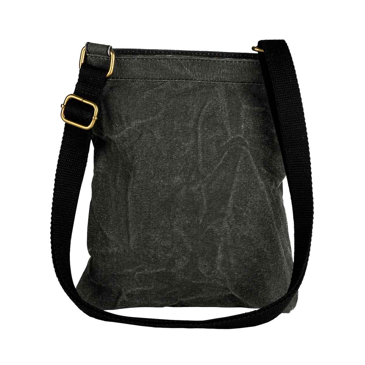 Mona B - Upcycled Canvas Messenger Crossbody Bag with Stylish Design for Men and Women: Flap