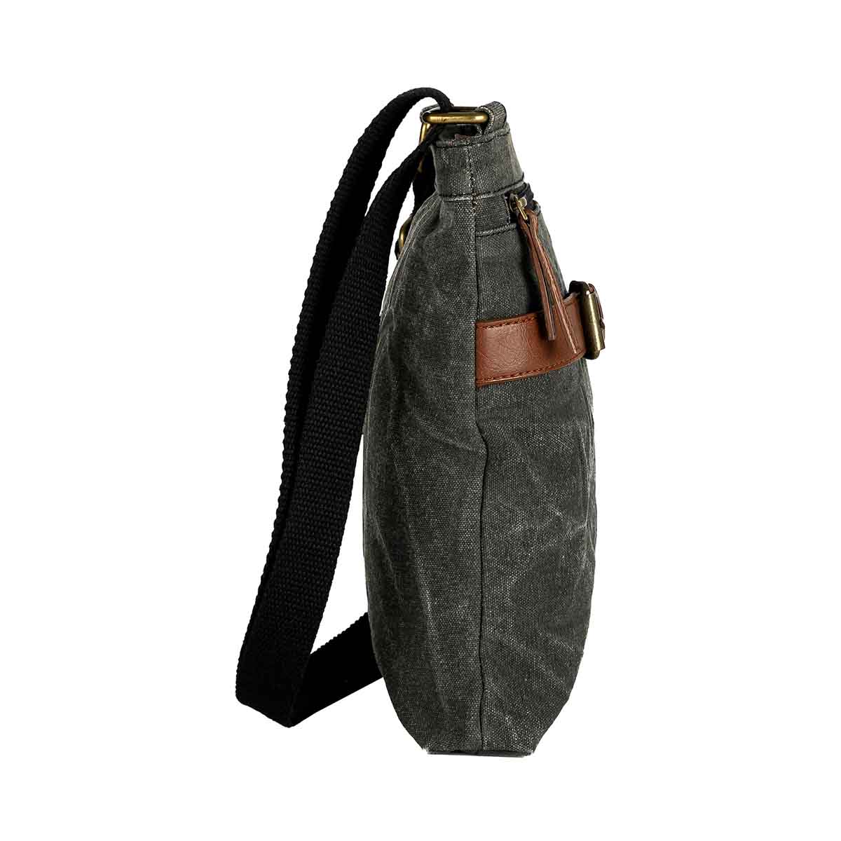 Mona B - Upcycled Canvas Messenger Crossbody Bag with Stylish Design for Men and Women: Flap