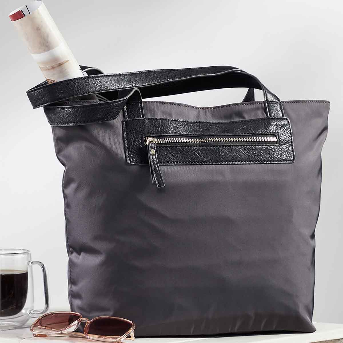 Mona B Handbag for Women | Zipper Tote Bag | Crossbody Sling Bag for Grocery, Shopping, Travel | Shoulder Bags for Women: Set of 2 (Magnet) (Grey)