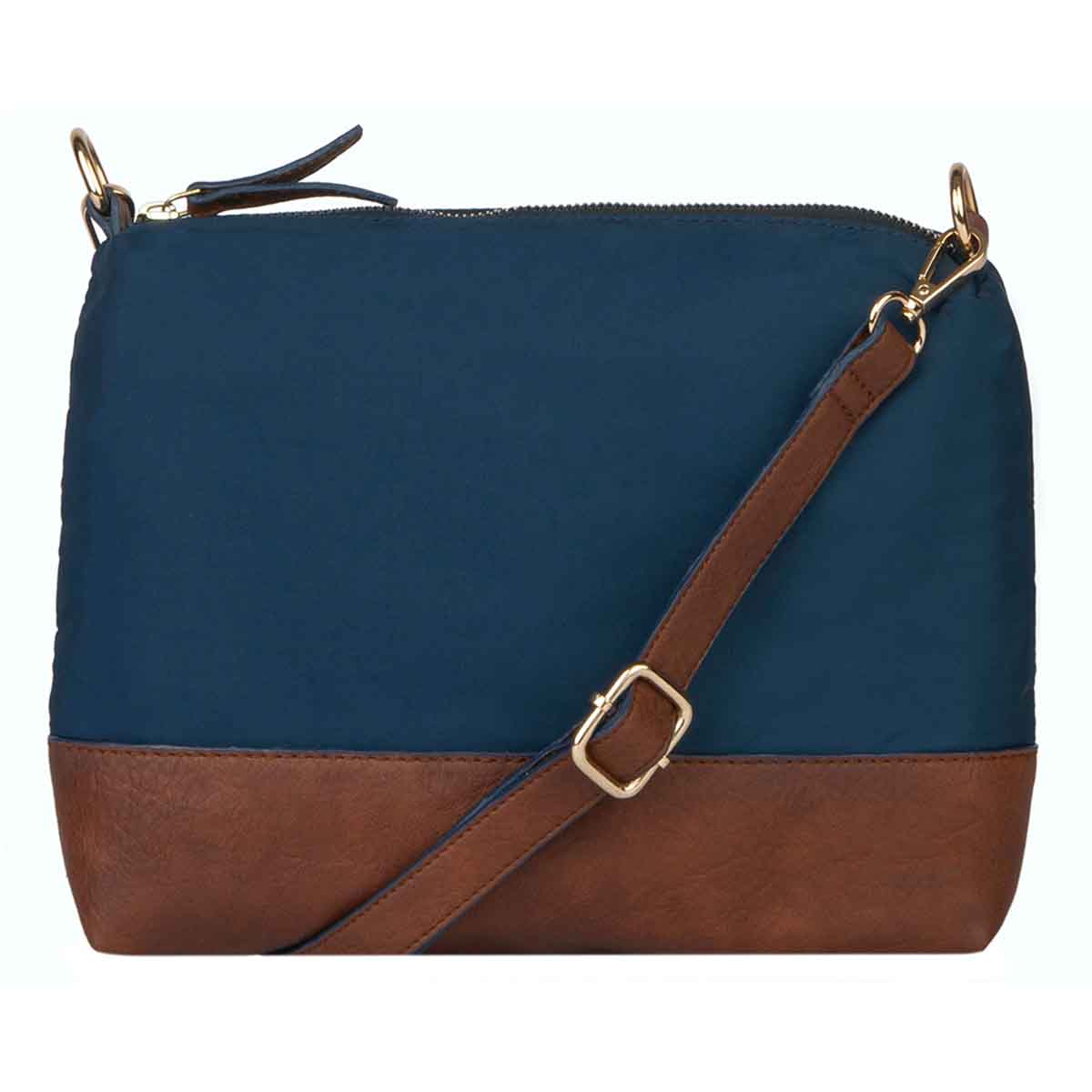 Mona B Handbag for Women | Zipper Tote Bag | Crossbody Sling Bag for Grocery, Shopping, Travel | Shoulder Bags for Women: Set of 2 (NAVY)