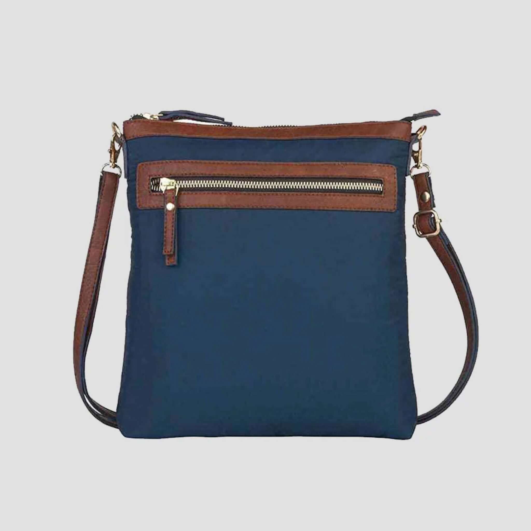 Mona B - Medium Messenger Crossbody Bag with Stylish Design for Women (RP-121 NAV)