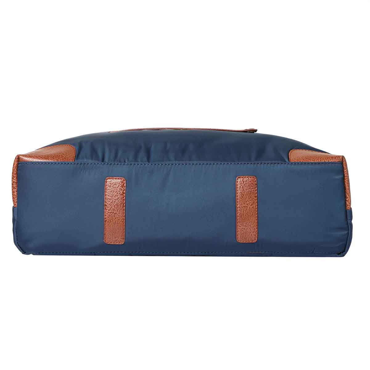 Mona B - Unisex Messenger | Small Overnighter Bag for upto 14" Laptop/Mac Book/Tablet with Stylish Design: Ohio Navy - RP-306 NAV