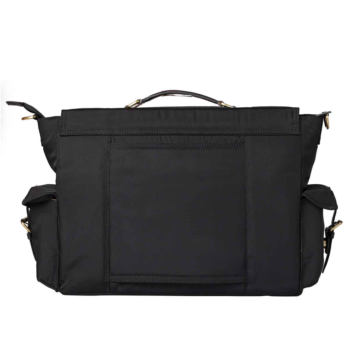 Mona B - Unisex Messenger Bag for upto 14" Laptop/Mac Book/Tablet with Stylish Design: Hudson Black - RP-307 BLK