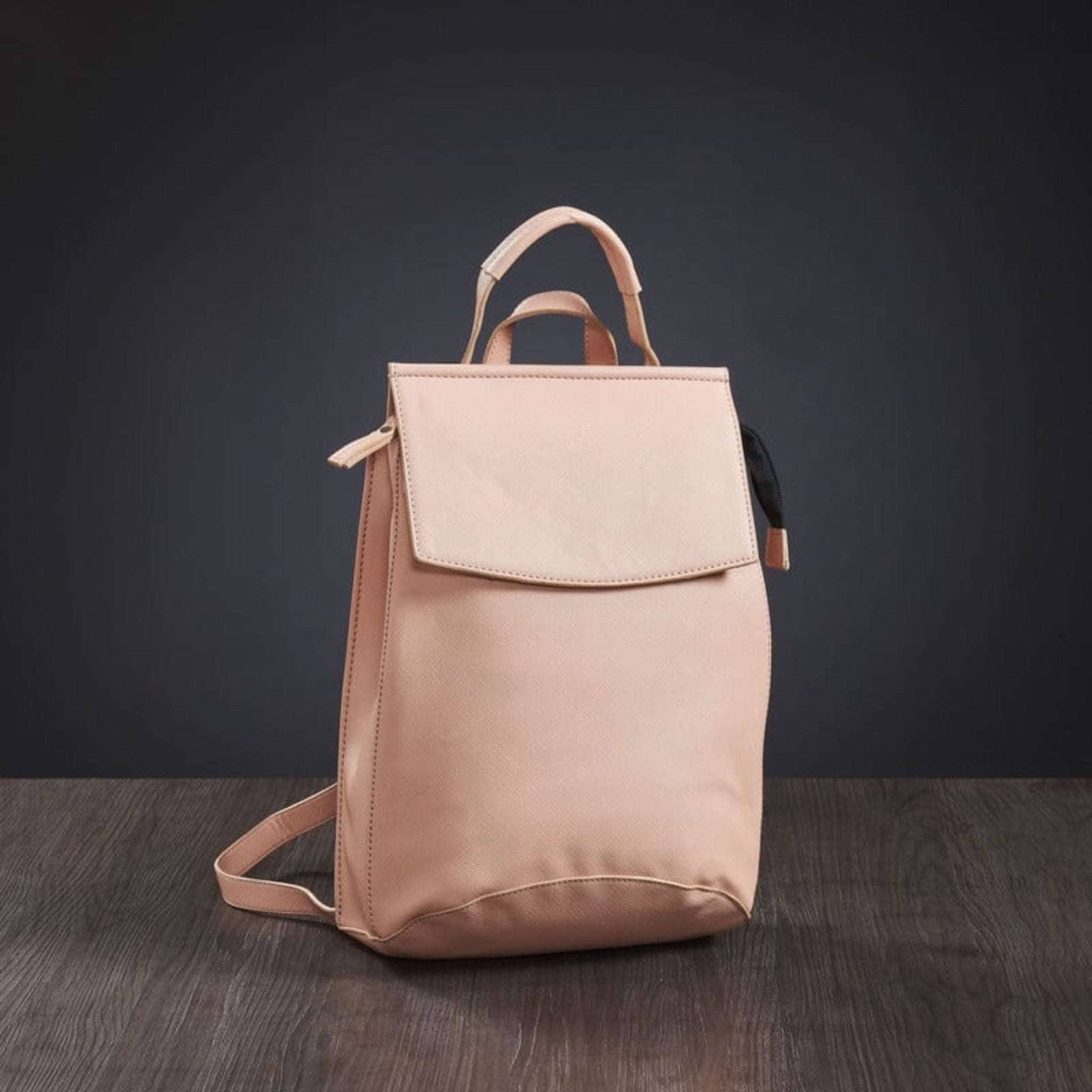 Mona B - Convertible Backpack for Offices Schools and Colleges with Stylish Design for Women (Coral)