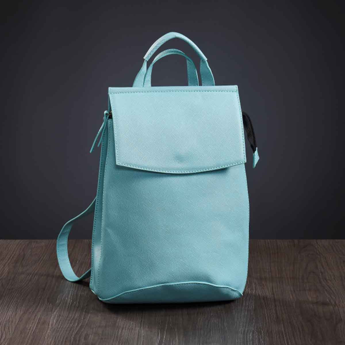 Mona B - Convertible Backpack for Offices Schools and Colleges with Stylish Design for Women (Turquoise)