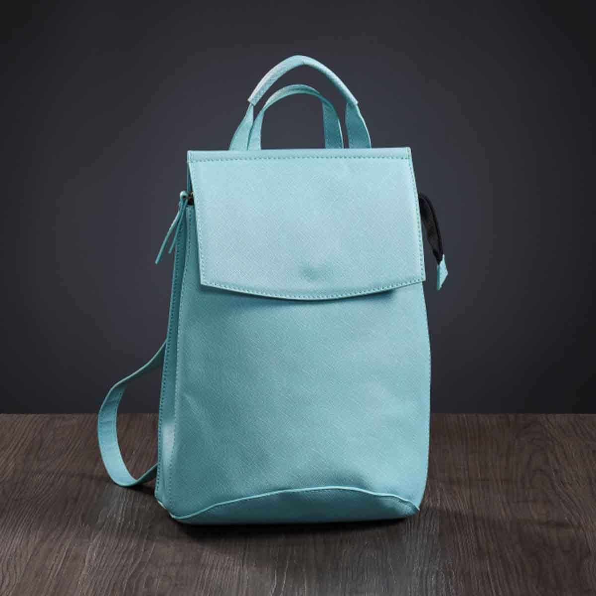Mona B Convertible Backpack for Offices Schools and Colleges with Stylish Design for Women (Turquoise)