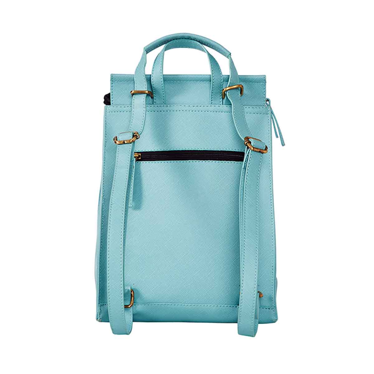 Mona B Convertible Backpack for Offices Schools and Colleges with Stylish Design for Women (Turquoise)