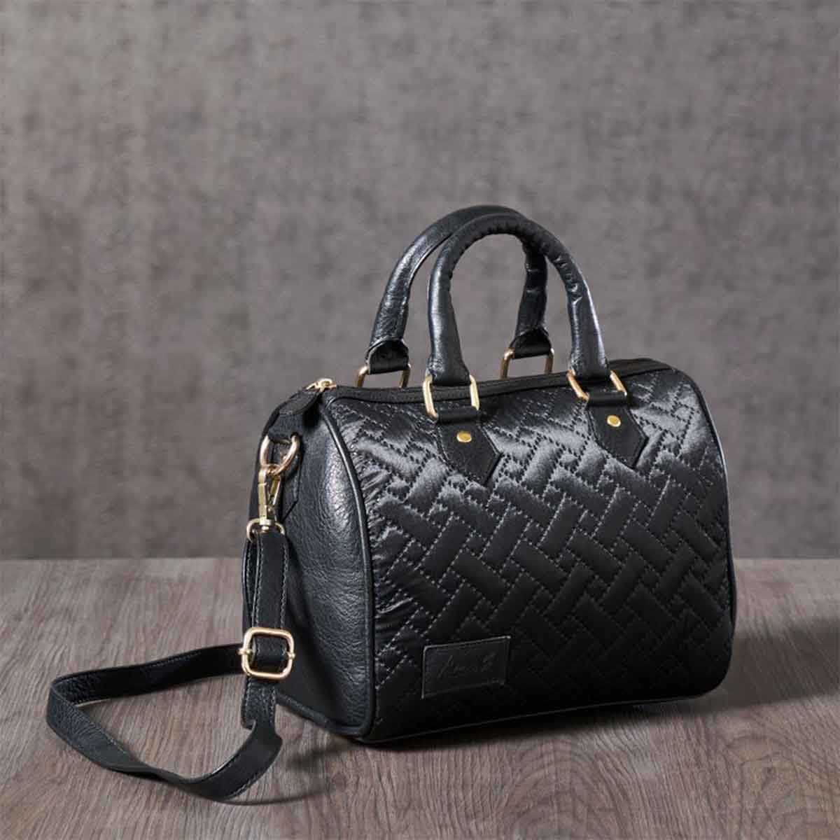 Mona B - Handbag | Crossbody Bag | Stylish Vintage Shoulder Bags for Women: Naomi Black - QRP-300 BLK