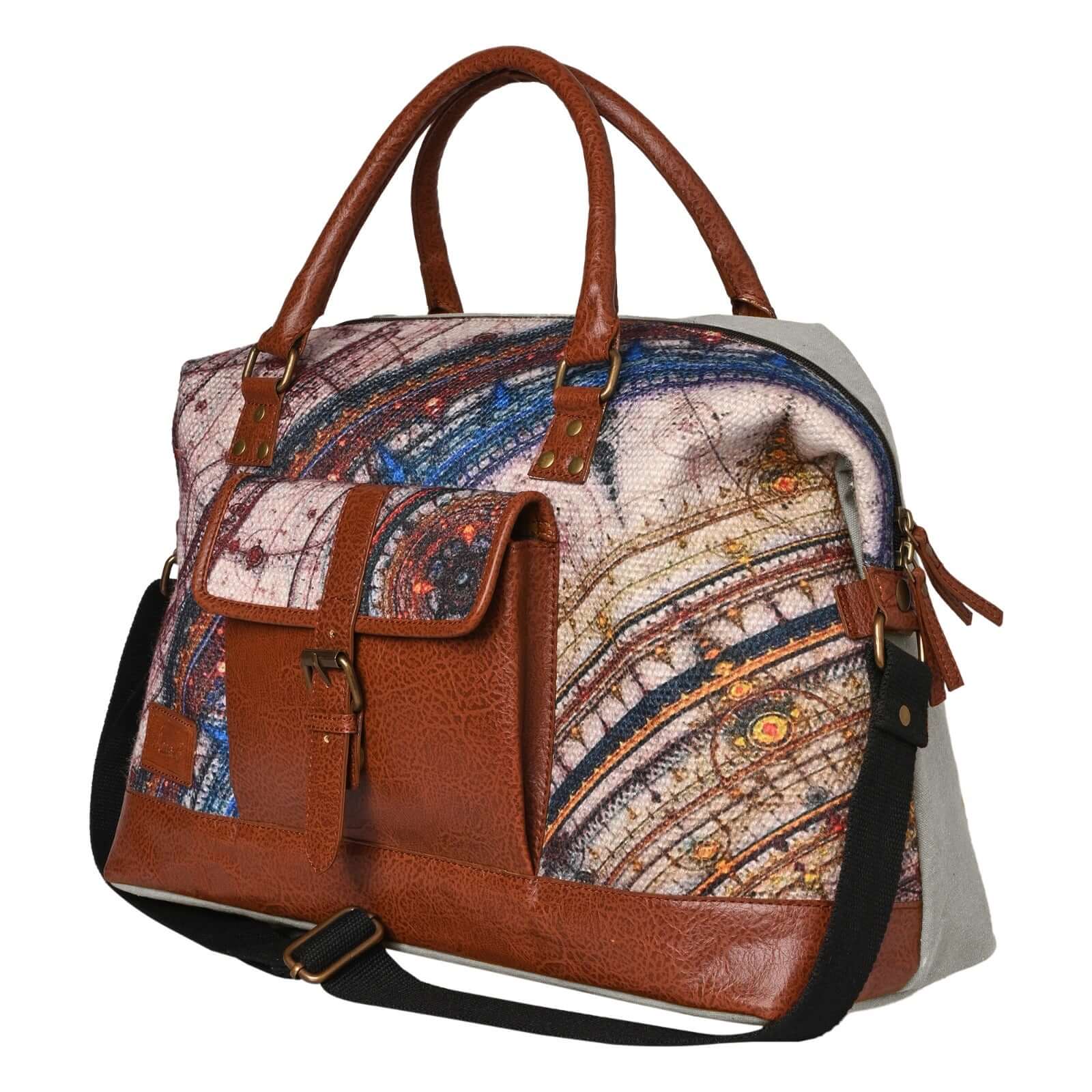 Mona B - 100% Cotton Astro Duffel Travel Bag