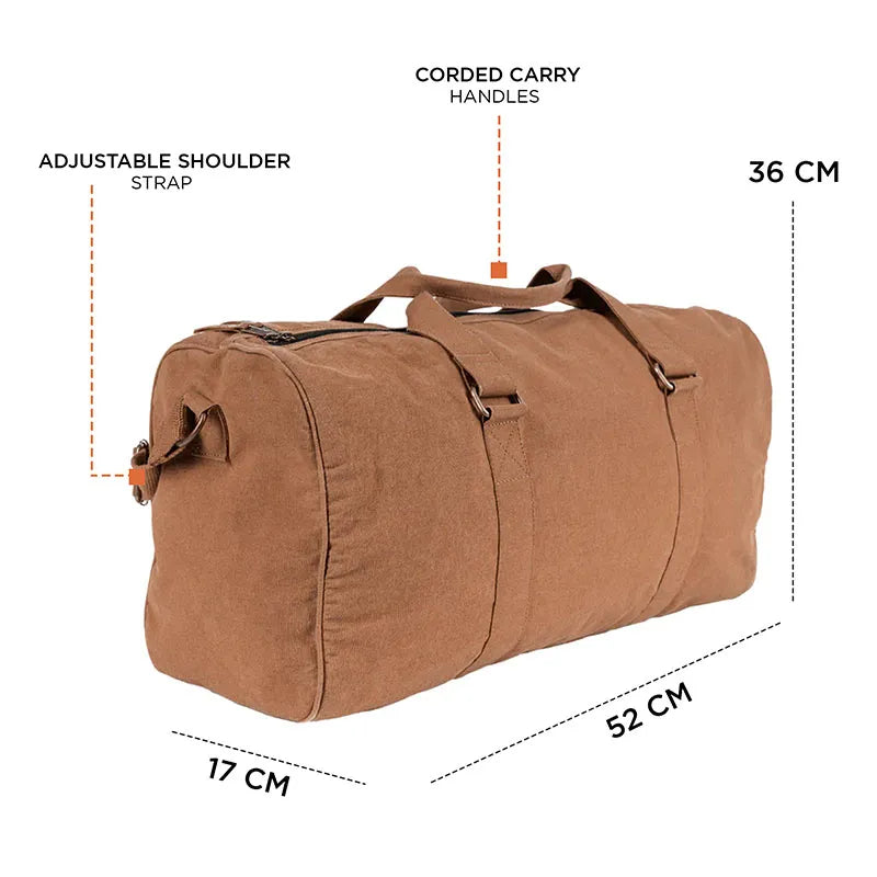 Ayn Duffle Bag For Men & Women - Brown