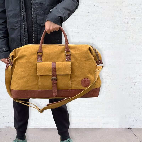 Canvas Duffle Bag, Brown