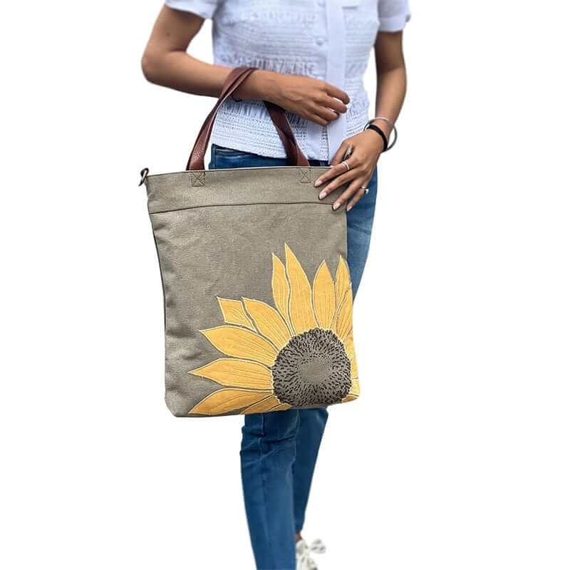 Mona B - Girl's Sunny Canvas Recycled Tote Bag (Multicolour)