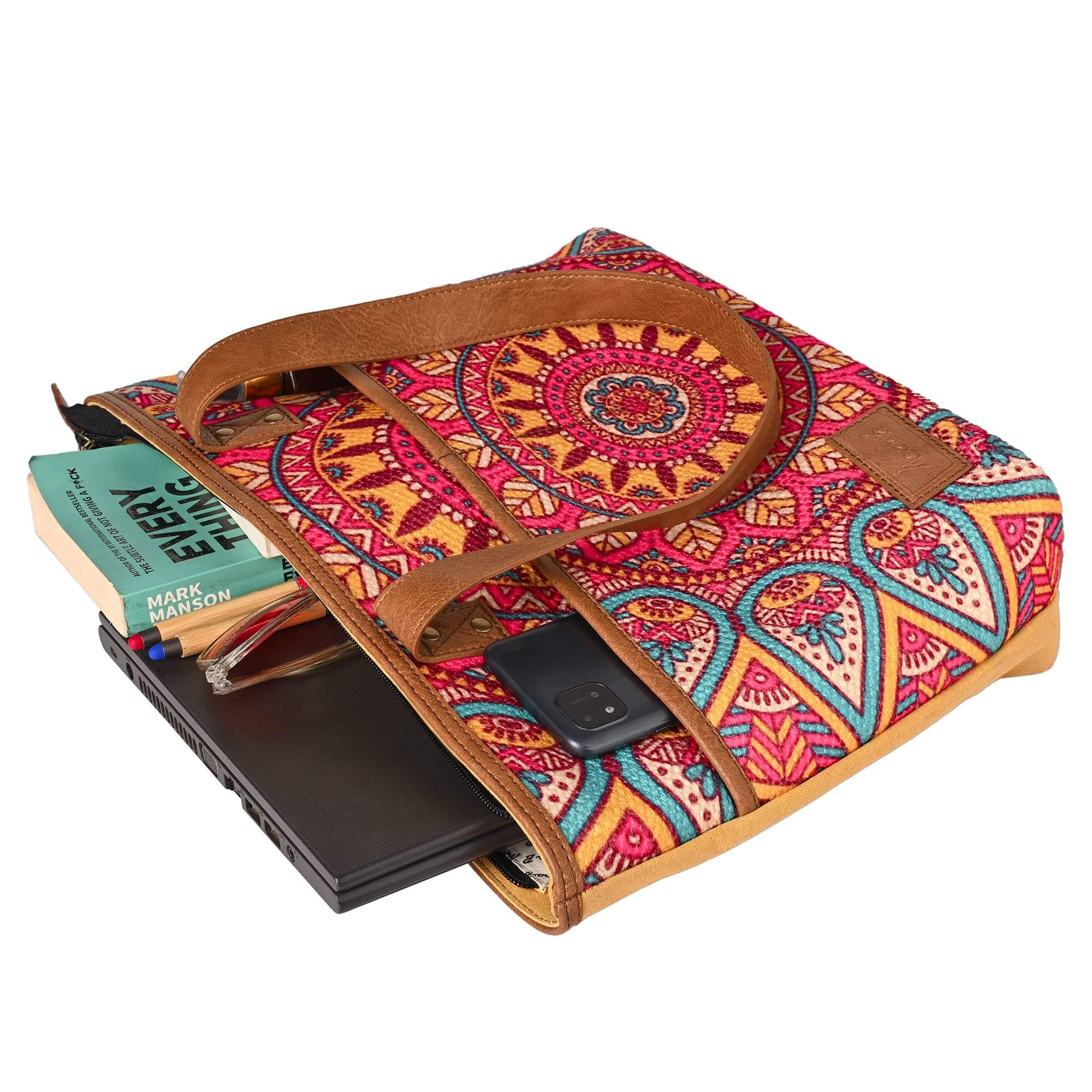 Mona B - Mandala Shoulder Bag with Laptop Compartment