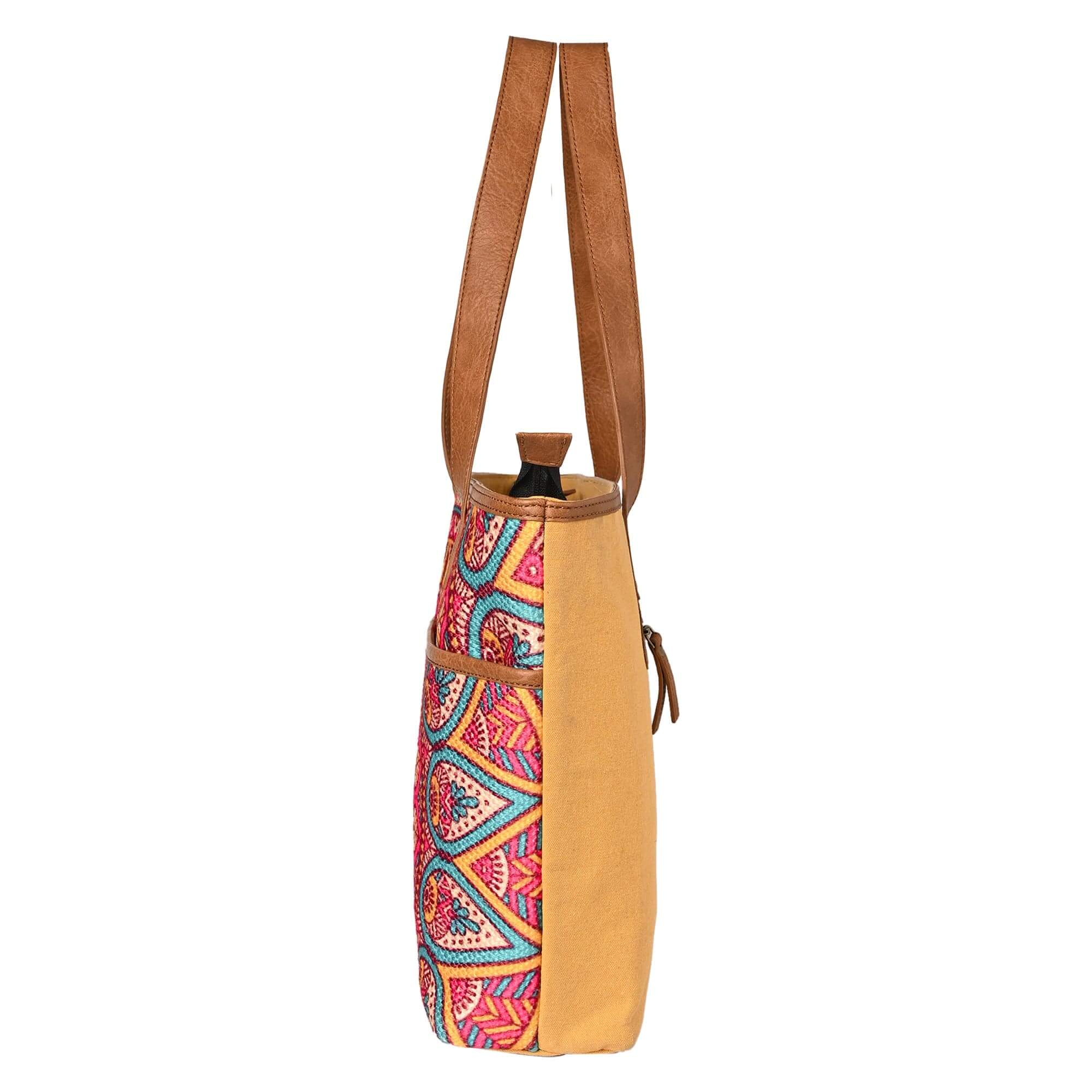 Mona B - Mandala Shoulder Bag with Laptop Compartment