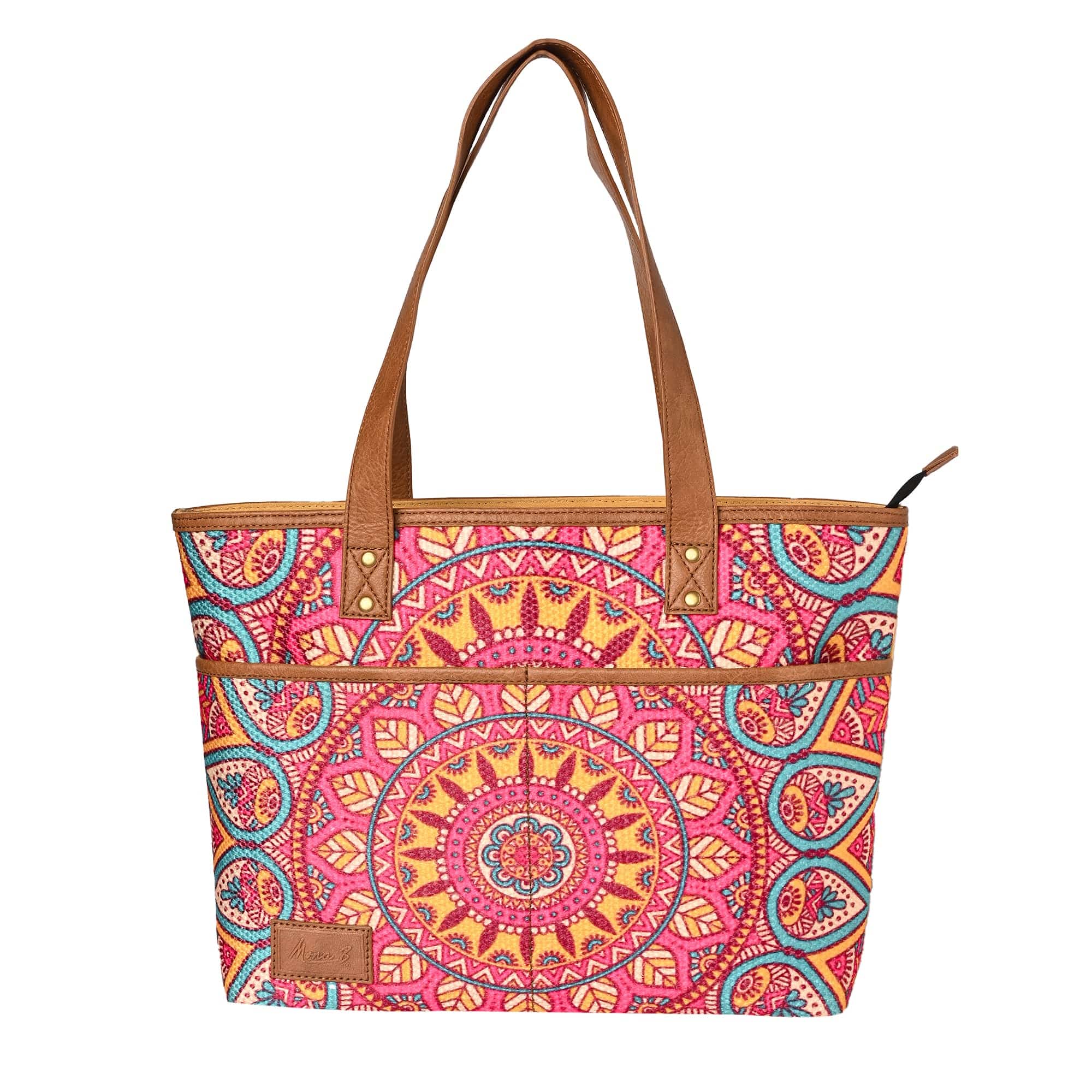 Mona B - Mandala Shoulder Bag with Laptop Compartment