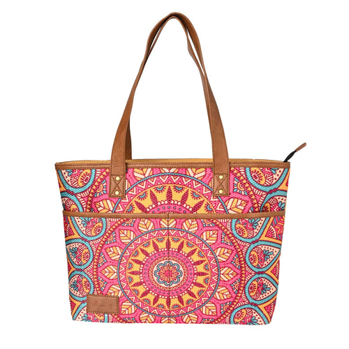 Buy Handicraft-Palace Cotton Fabric Tote Bag Women's Fashion Hobo Elephant  Mandala Printed Shoulder Bag (Blue) at Amazon.in