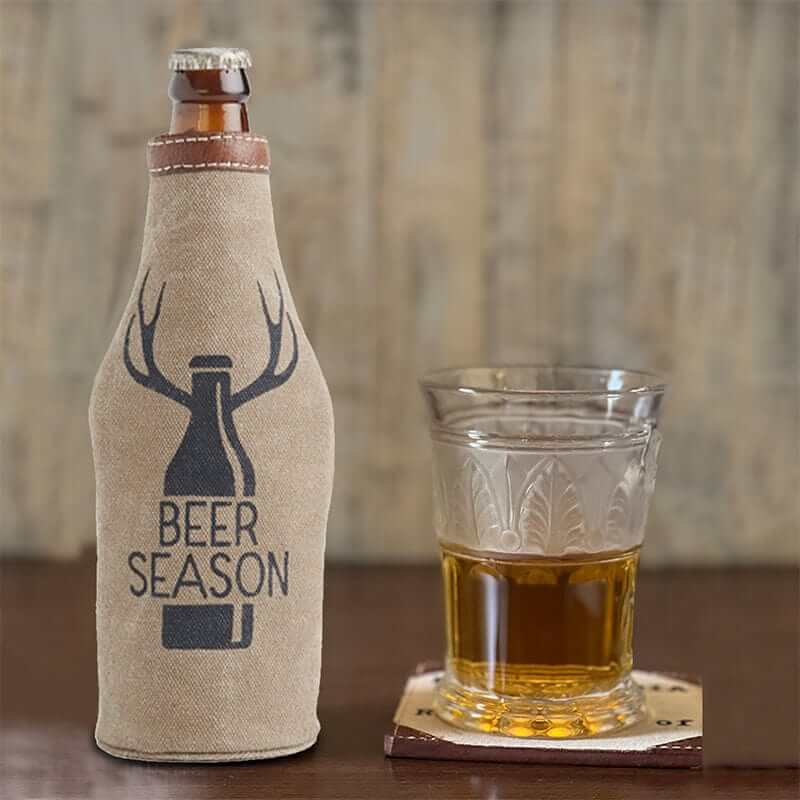 Mona B - Men and Women Leather Stylish Printing Beer Bottle Covers (Multicolour)