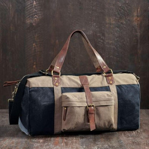 Canvas duffle clearance bag with zipper