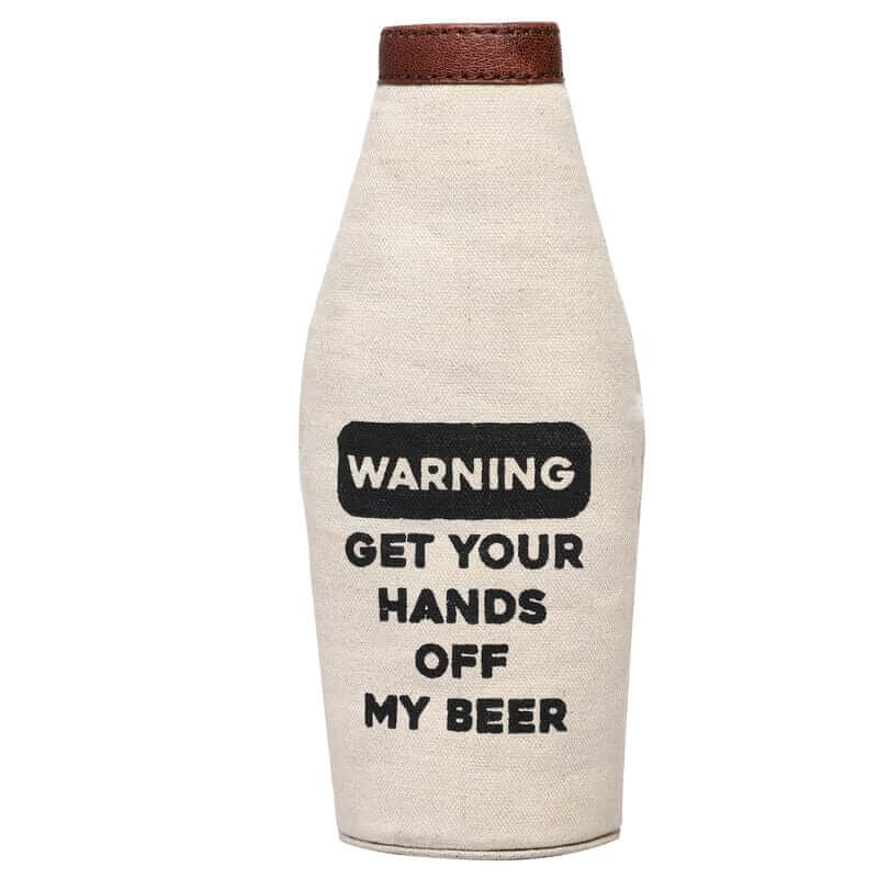 Mona B - Pint Beer Bottle Covers with Stylish Printing for Men and Women (Warning)