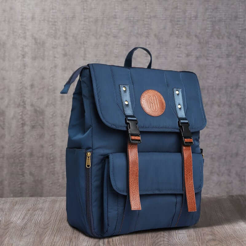 Mona B - Unisex Backpack With 14 inches Laptop Compartment: Troy Navy - RP-303 NAV