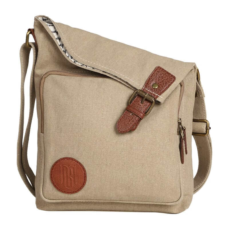 Mona B - Unisex Canvas Messenger Crossbody Bag: Flint