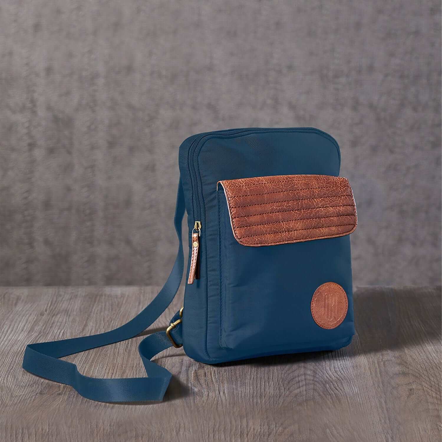 Mona B - Unisex Messenger Crossbody Bag: Sierra Navy - RP-302 NAV