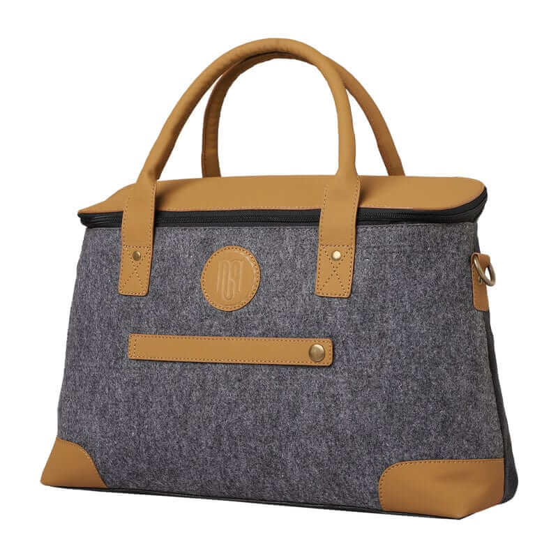 Mona B - Unisex Messenger | Small Overnighter Bag for upto 14" Laptop/Mac Book/Tablet with Stylish Design: Arctic Dark Grey