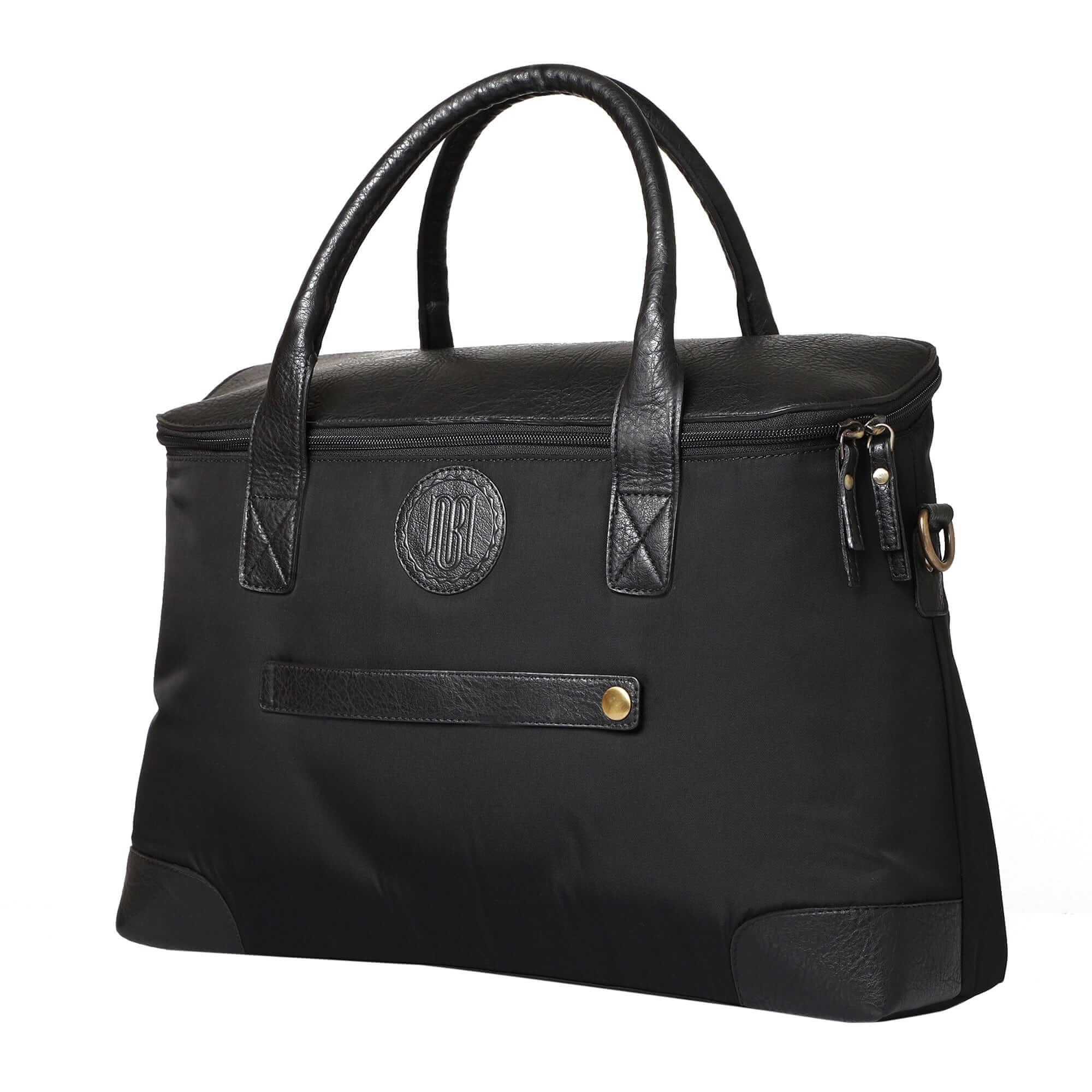 Mona B - Unisex Messenger | Small Overnighter Bag for upto 14" Laptop/Mac Book/Tablet with Stylish Design: Ohio Black - RP-306 BLK