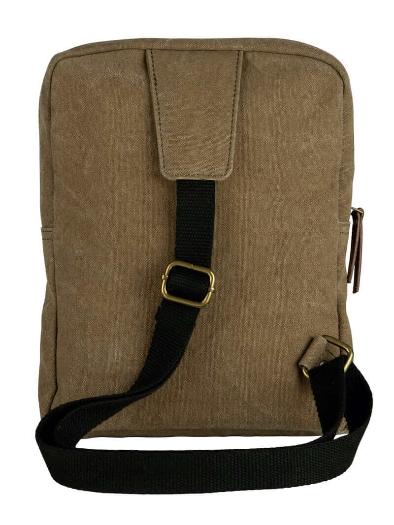 Mona B - Upcycled Canvas Messenger Crossbody Bag with Stylish Design for Men and Women: Brad