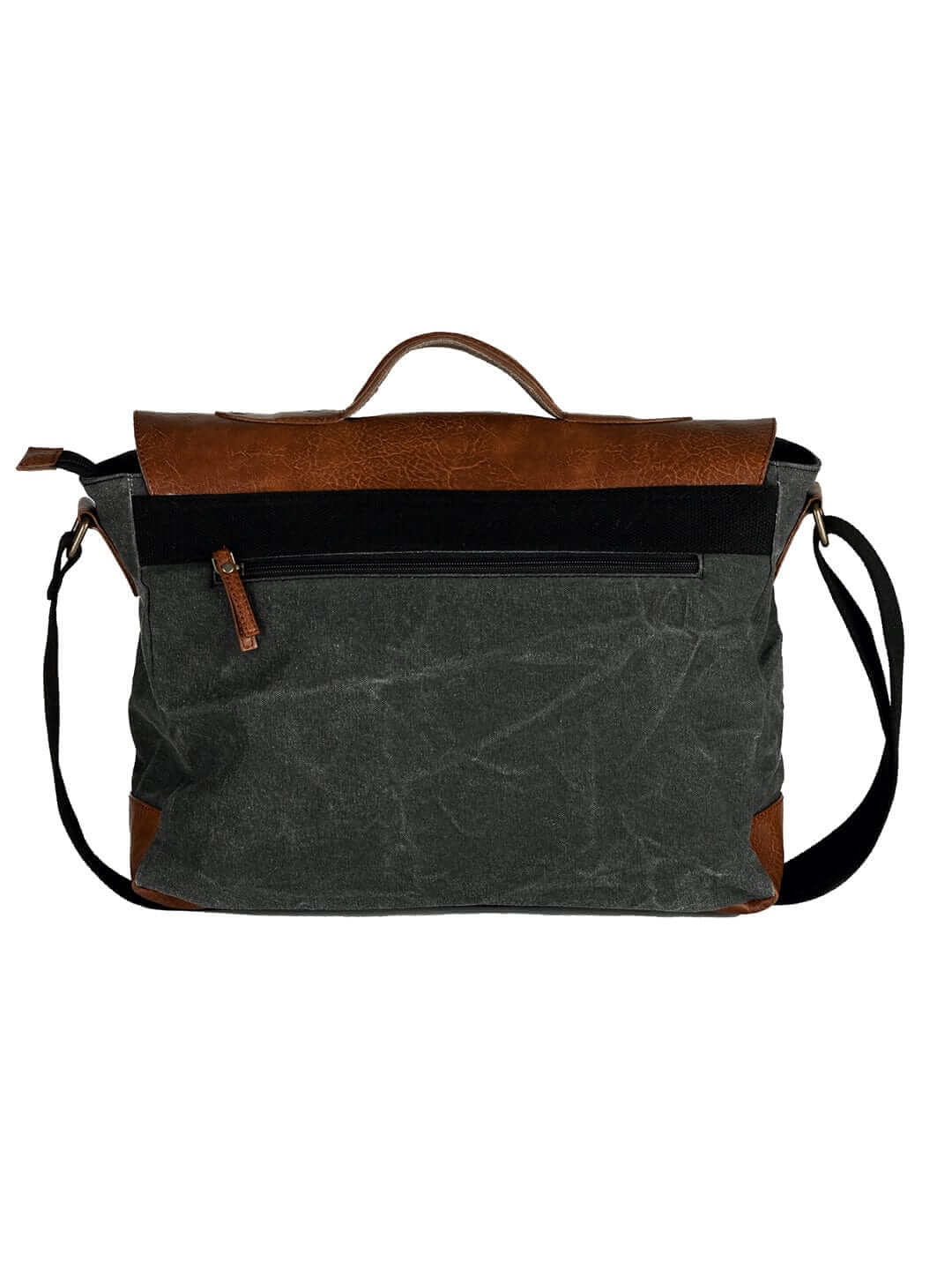 Mona B - Upcycled Canvas Messenger Crossbody Laptop Bag for Upto 14" Laptop/Mac Book/Tablet with Stylish Design for Men and Women: Flap