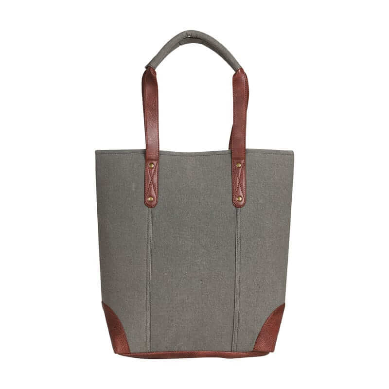 Mona B - Women Canvas Handbag for Women Tote Bag for Grocery, Shopping, Travel: Grey, Large