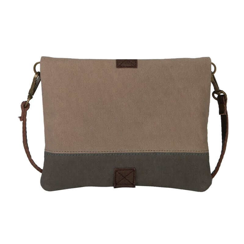 Mona B - Women's Finley Canvas Recycled Crossbody Bag (Beige, Stone)