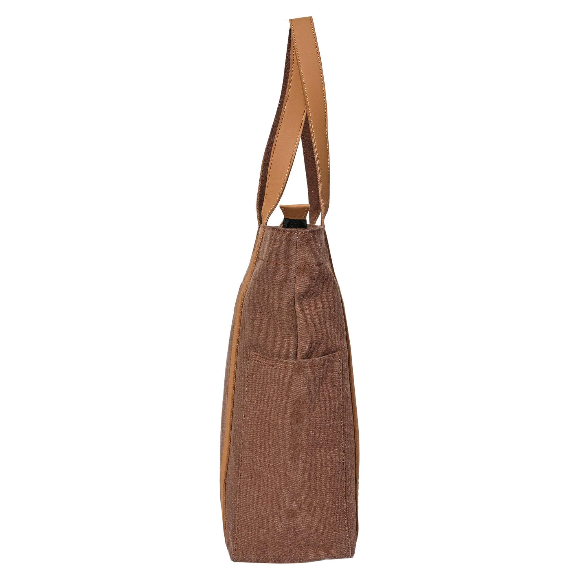 Mona B - Color Block Tote: Brown - (M-2501)