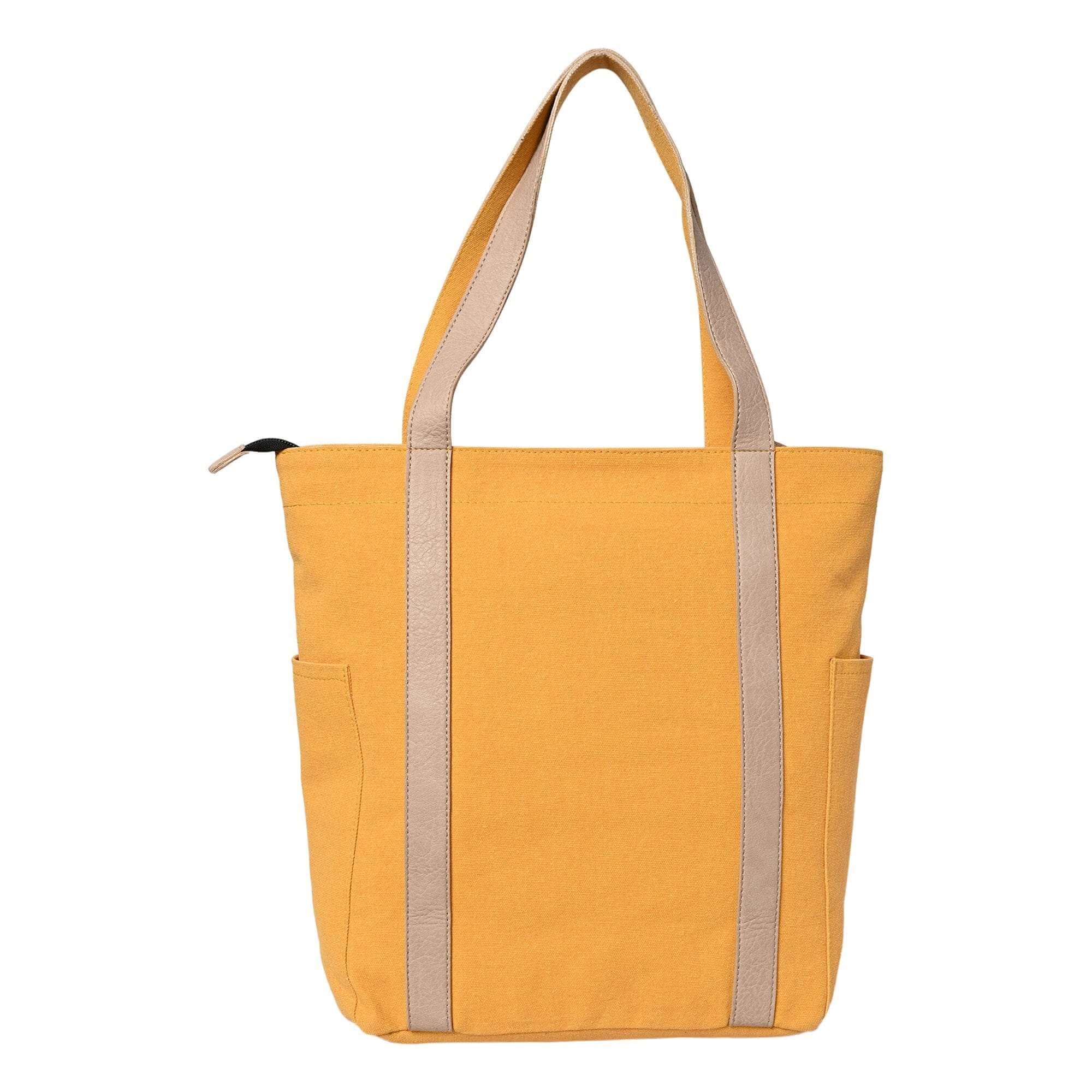 Mona B - Color Block Tote: Golden Rod - (M-2503)